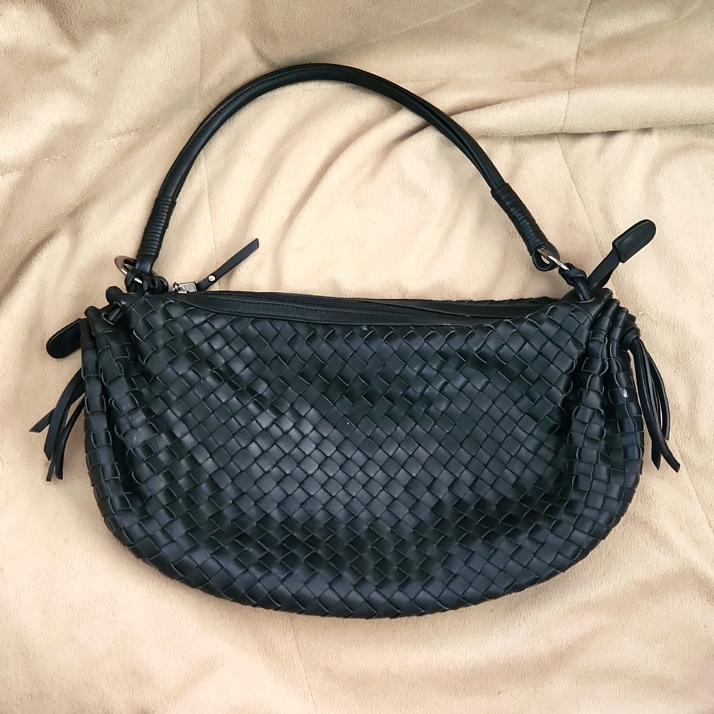 ENG'S BURG By Roman & Italy Woven Leather Shoulder Bag